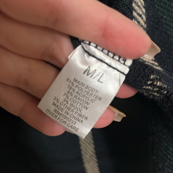 PS/LA Flannel Jacket Green Navy Blue Stripes Plaid Size M/L Unisex - Picture 5 of 7